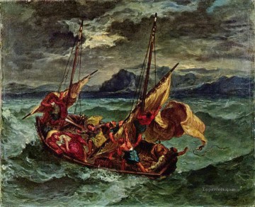 christ on the sea of galilee 1854 Eugene Delacroix Oil Paintings
